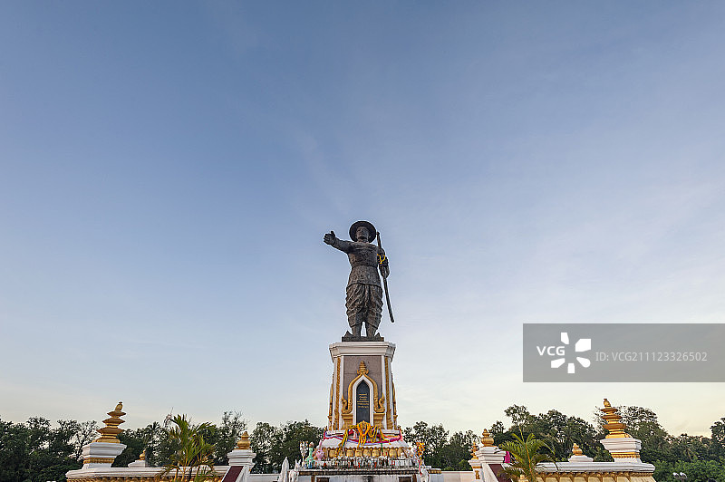 老挝万象街头雕塑广场图片素材