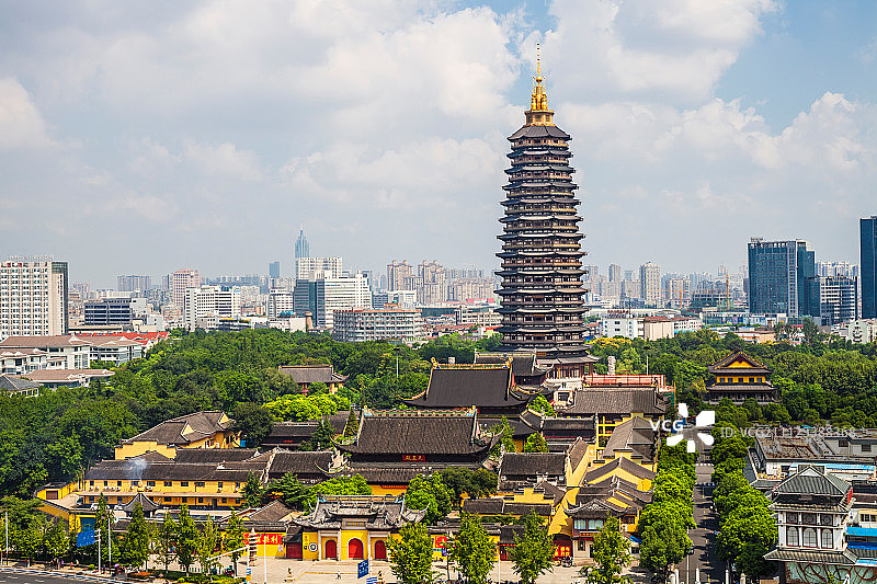 江苏省常州天宁寺佛塔图片素材