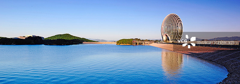 北京雁栖湖东方凯宾斯基酒店建筑风光图片素材