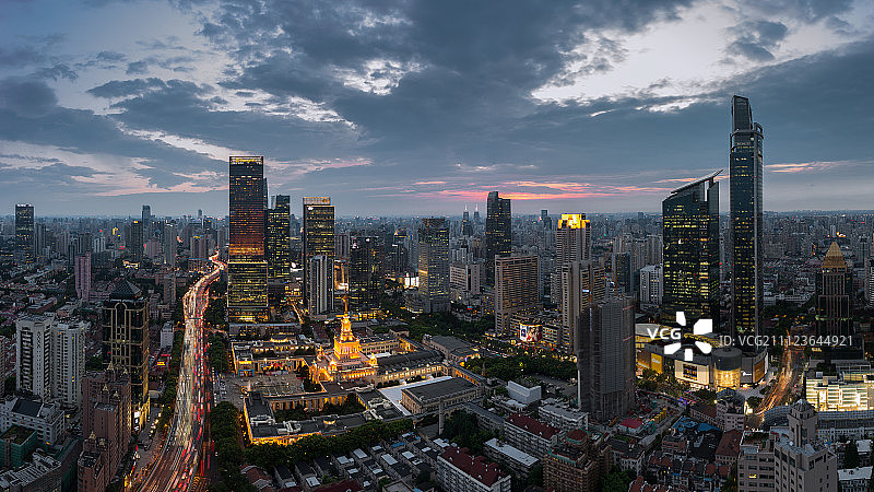 静安去商业区全景图片素材