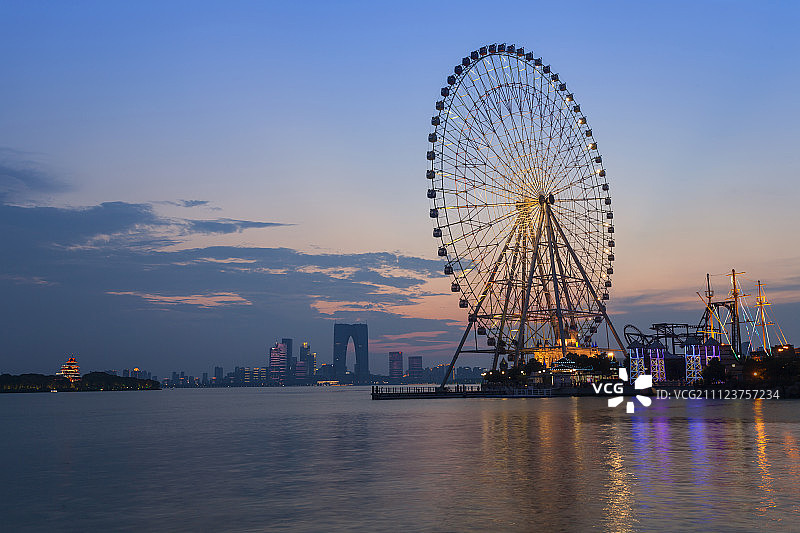 苏州金鸡湖景区图片素材