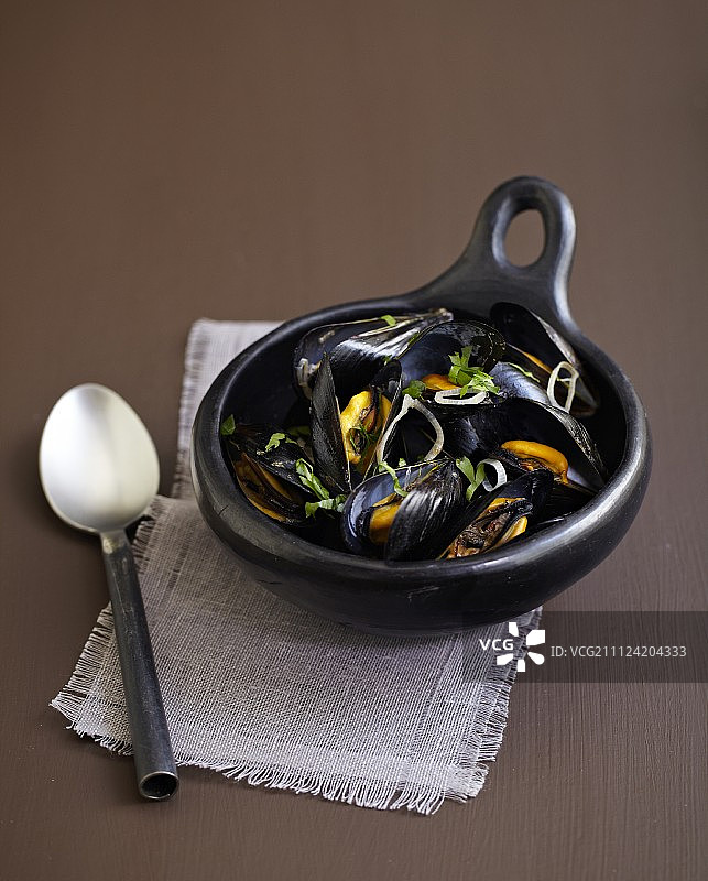 法式清煮贻贝图片素材