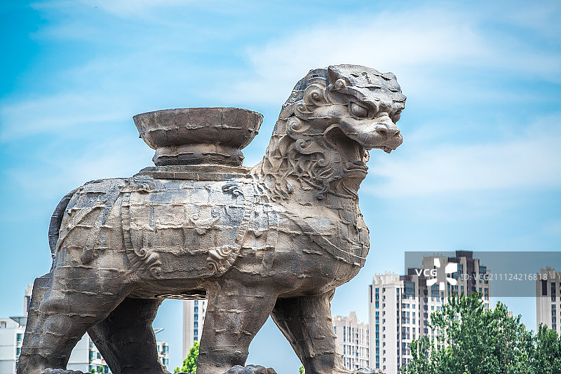 沧州铁狮子图片素材