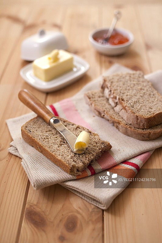 斯佩尔特小麦南瓜籽面包图片素材