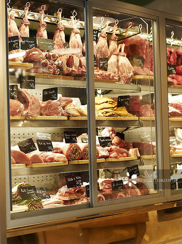 肉店冷藏室图片素材
