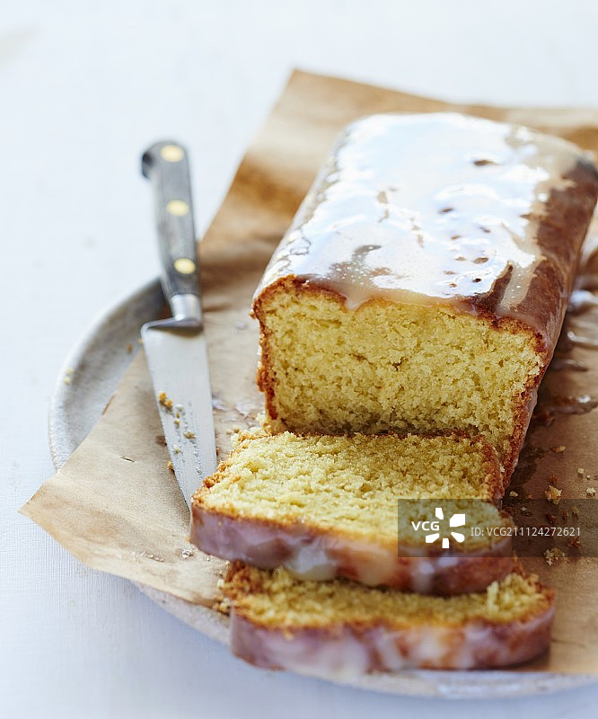 柠檬糖霜磅蛋糕图片素材