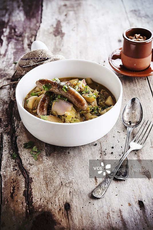 香肠炖肉图片素材