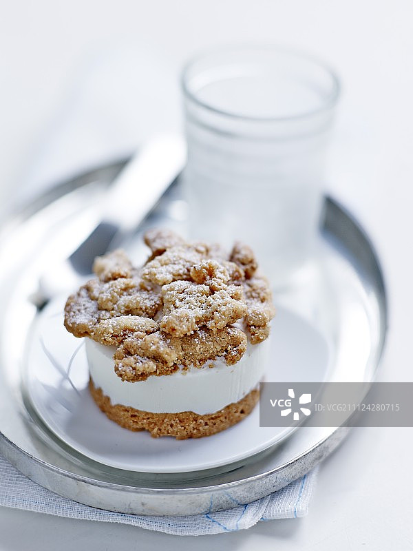 迷你冰淇淋芝士蛋糕，含薄荷味，由Christophe Felder制作图片素材