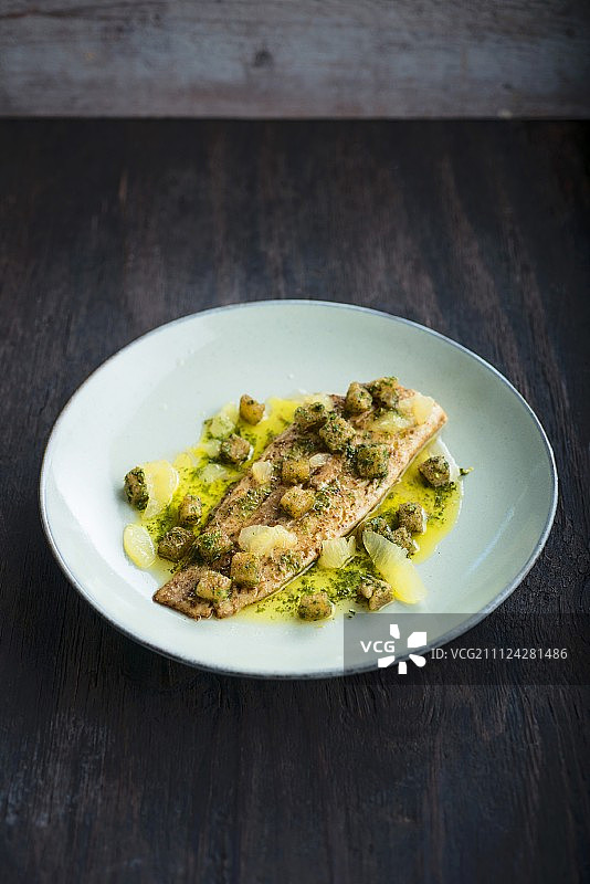 香煎鲽鱼柳图片素材