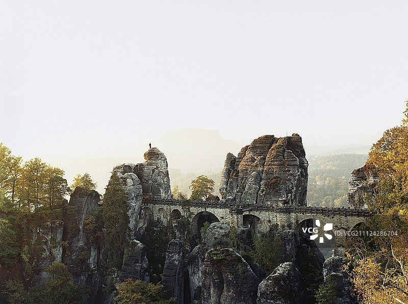 德国萨克森易北砂岩山脉巴斯泰桥图片素材