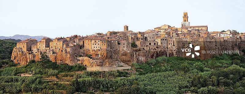 意大利托斯卡纳皮蒂利亚诺镇风光图片素材