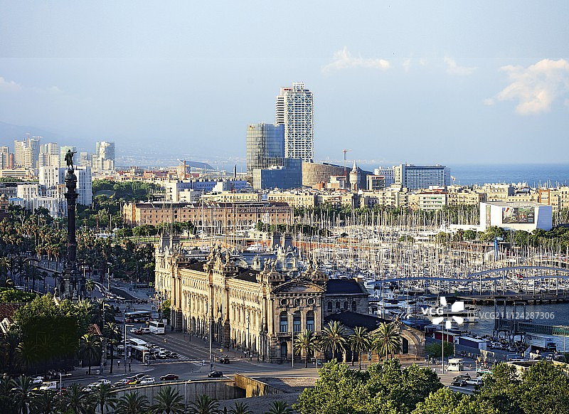 西班牙巴塞罗那城市风光图片素材