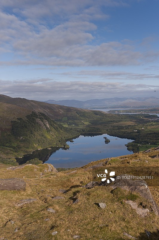 英国爱尔兰贝拉半岛山脉湖泊景观图片素材