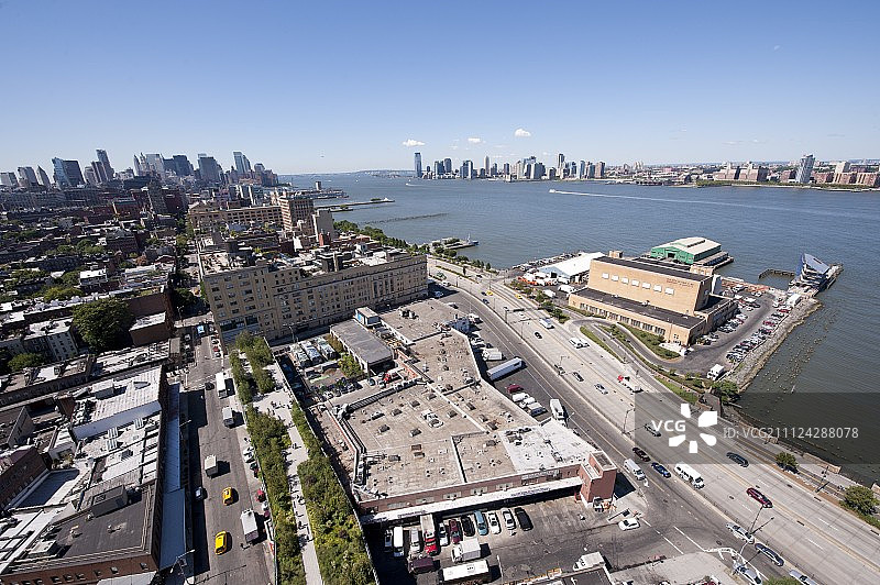 美国纽约标准高线酒店的港口景观图片素材