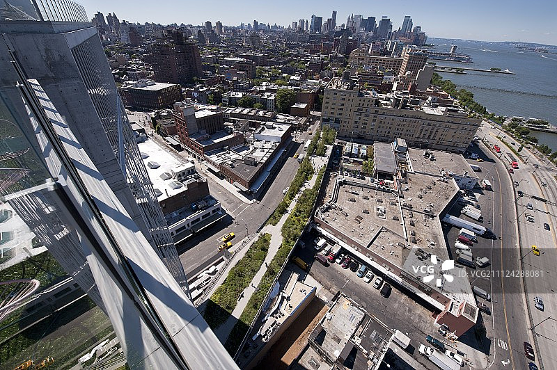 美国纽约标准高线酒店的港口景观图片素材