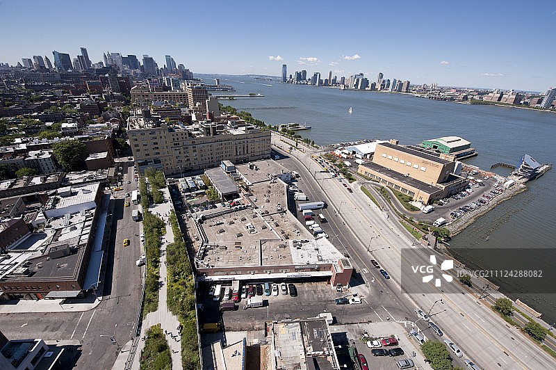 美国纽约标准高线酒店的港口景观图片素材