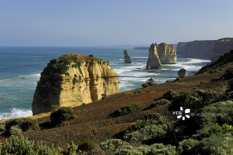 澳大利亚大洋路坎贝尔港国家公园的十二使徒岩景色图片素材