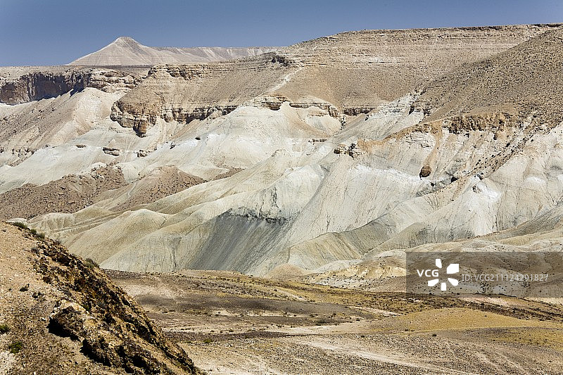 内盖夫沙漠瓦迪哈瓦林石漠景观，以色列图片素材