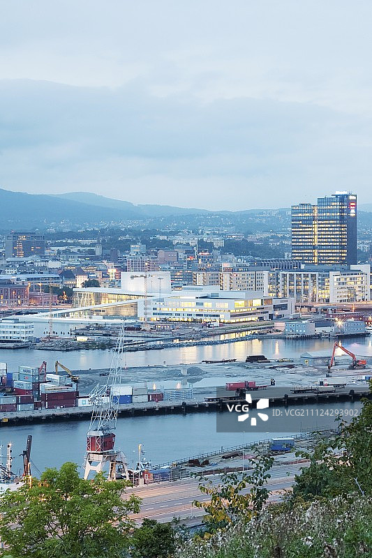 挪威奥斯陆峡湾港口景观图片素材