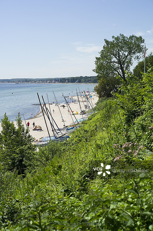 德国石勒苏益格-荷尔斯泰因州锡尔克斯多夫海滩吕贝克湾景色图片素材