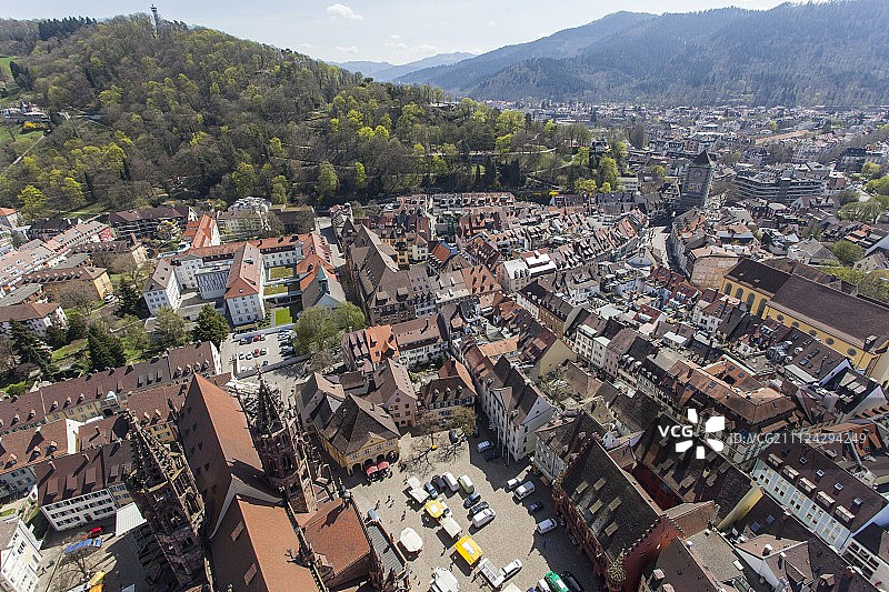 从大教堂俯瞰大教堂广场（高视角）图片素材