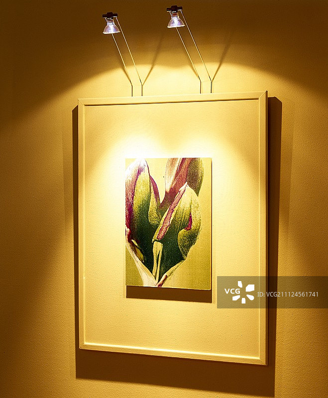 墙面绘画上发光的墙壁特写图片素材