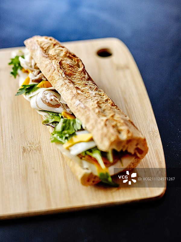 意大利腌肉三明治图片素材