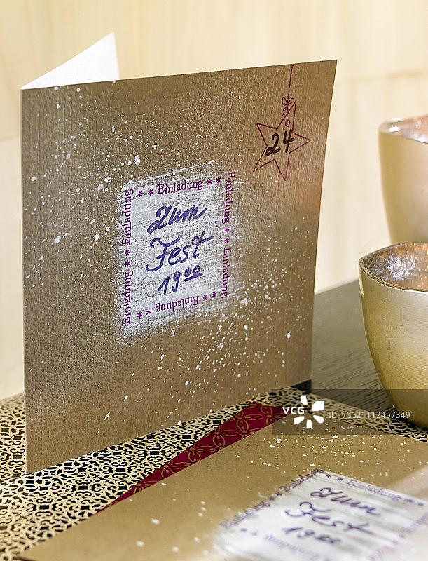 圣诞节前夜邀请卡图片素材