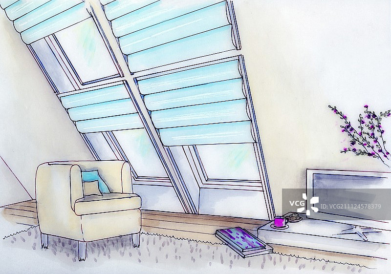 客厅窗户装饰方案插图图片素材