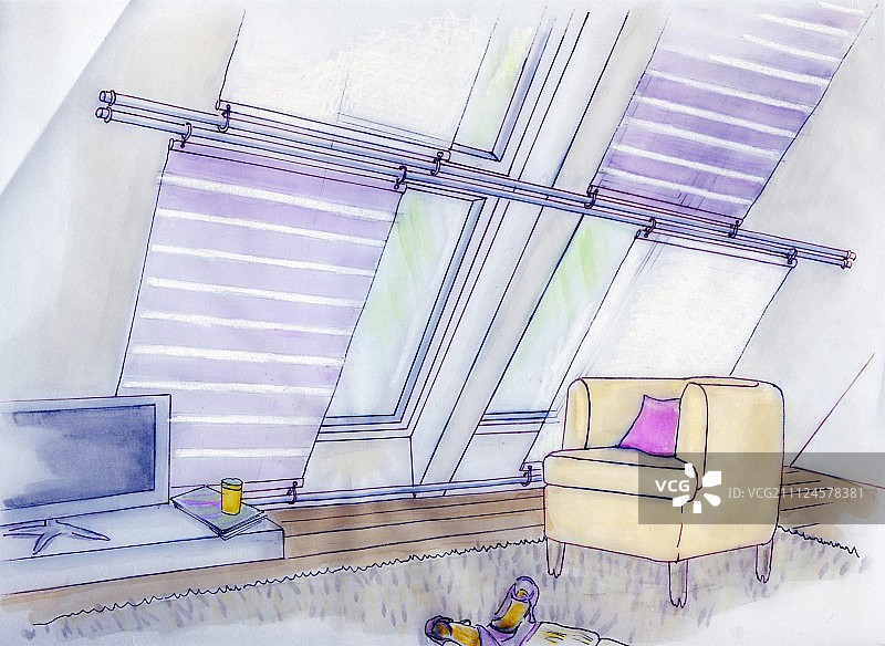 客厅窗户装饰方案插图图片素材