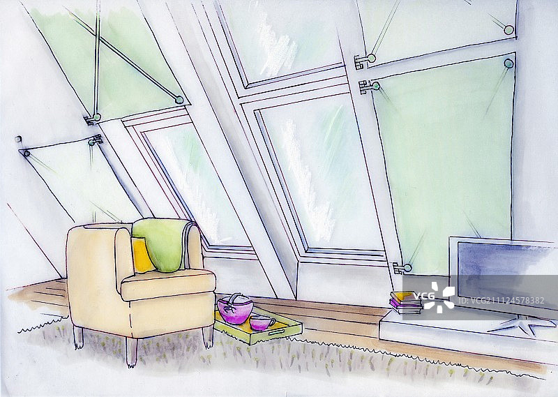 客厅窗户装饰方案插图图片素材