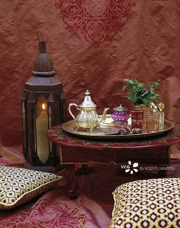 东方情调的摩洛哥茶图片素材