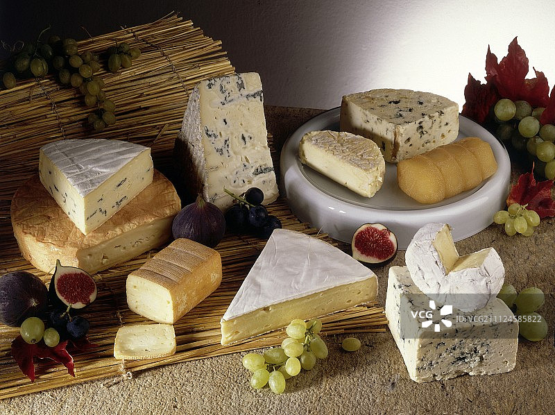 不同类型的奶酪图片素材