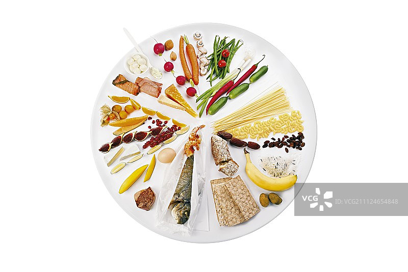 拼盘上的各种食物搭配图片素材