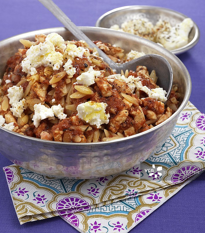 鸡肉酱意大利面图片素材