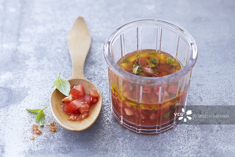 番茄油醋汁图片素材