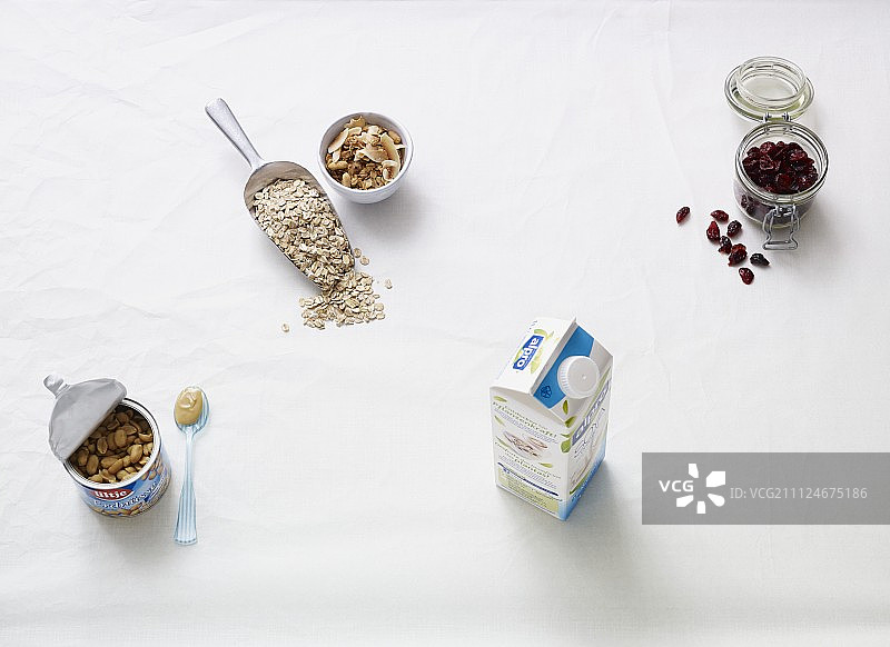 纯素麦片配料图片素材