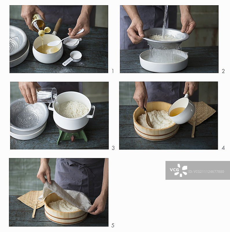 寿司米饭制作图片素材