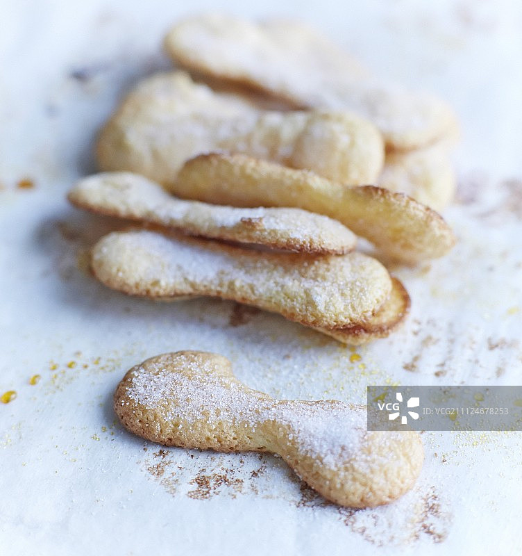 自制海绵手指饼干图片素材
