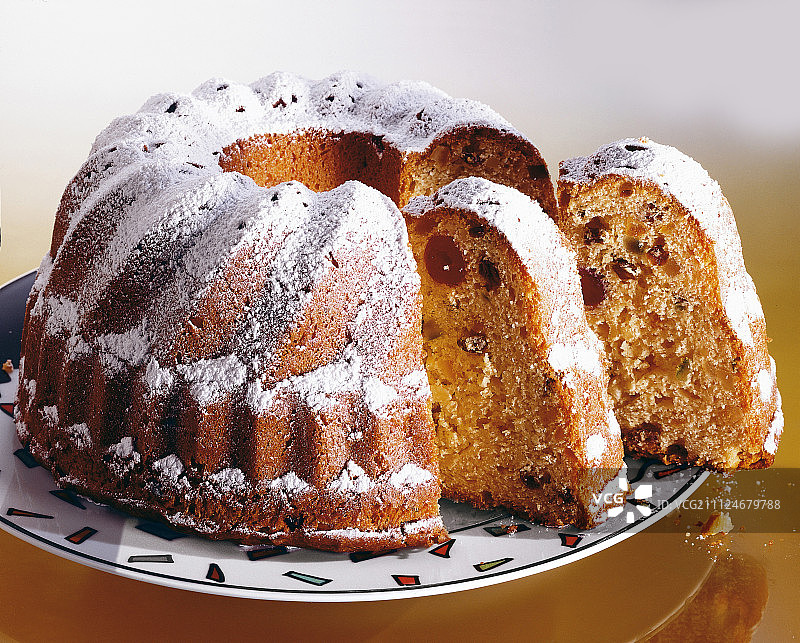 糖霜水果磅饼图片素材