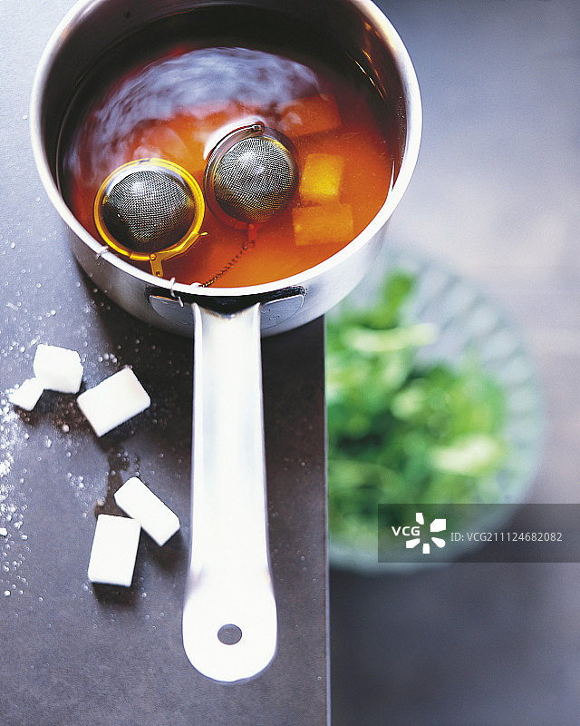 茶叶蛋薄荷茶图片素材