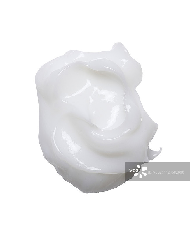 白色背景上的发膜膏体图片素材