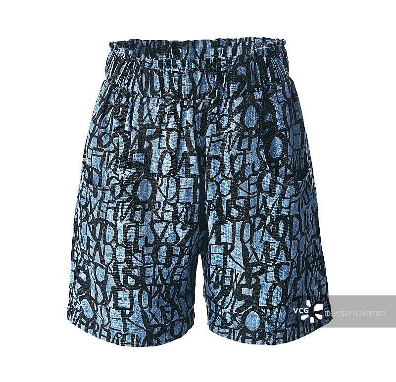 一条图案短裤图片素材