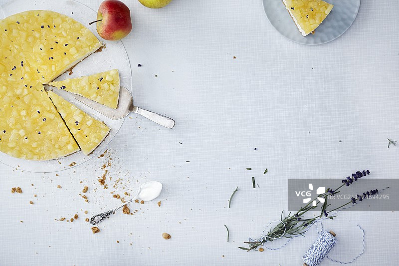 苹果蜜饯芝士蛋糕图片素材