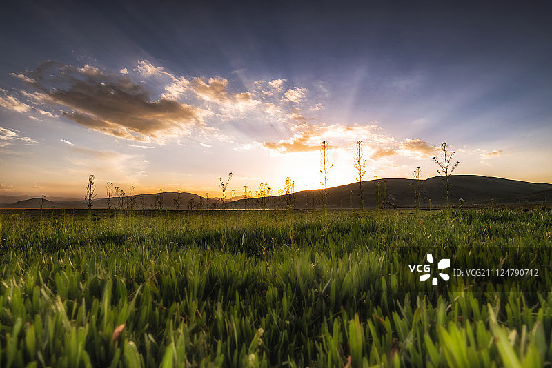 尕海岸边图片素材