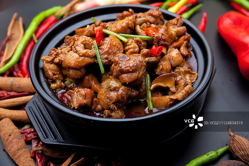 红烧鸡块图片素材