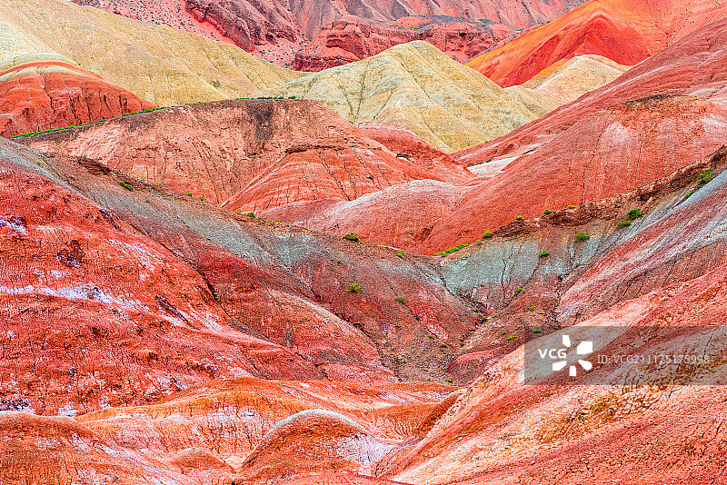 甘肃省张掖市七彩丹霞地貌奇观图片素材