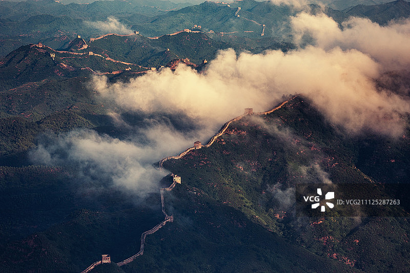 俯看金山岭长城2图片素材