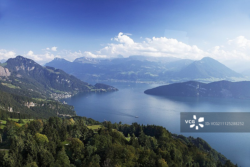 瑞士琉森湖风光图片素材