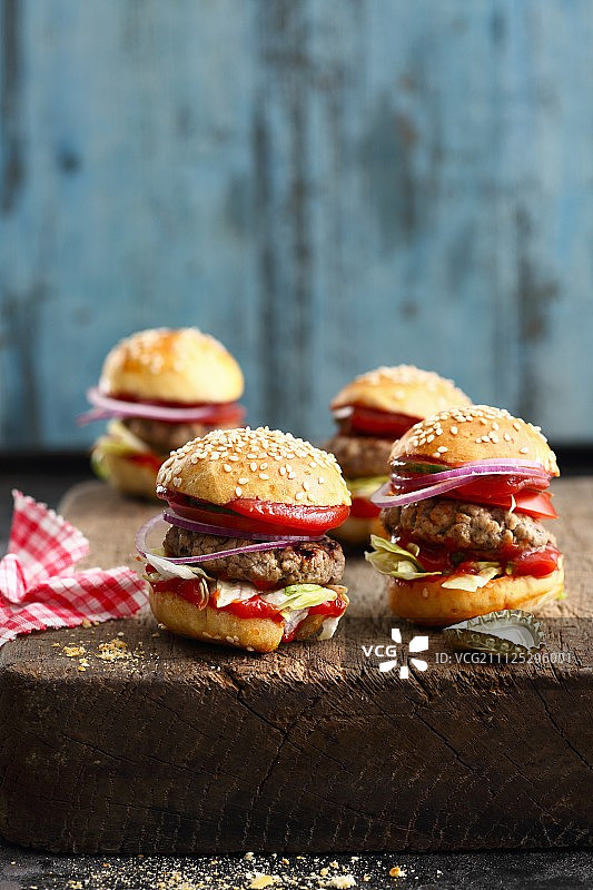 迷你汉堡：手指食物派对美食图片素材